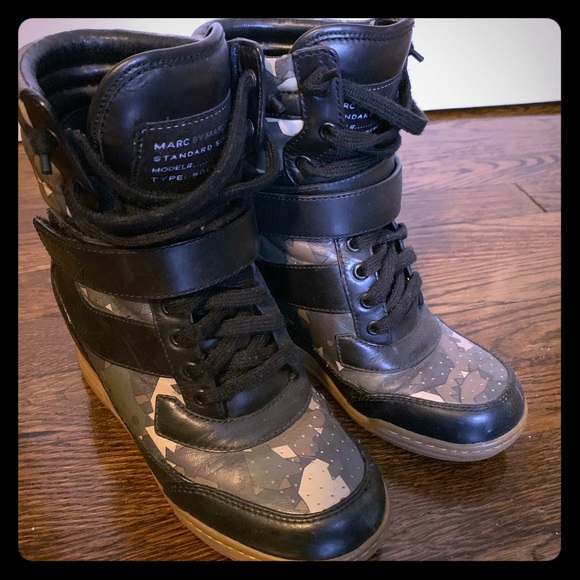 Marc By Marc Jacobs Camouflage Wedge Sneakers - Picture 3 of 6